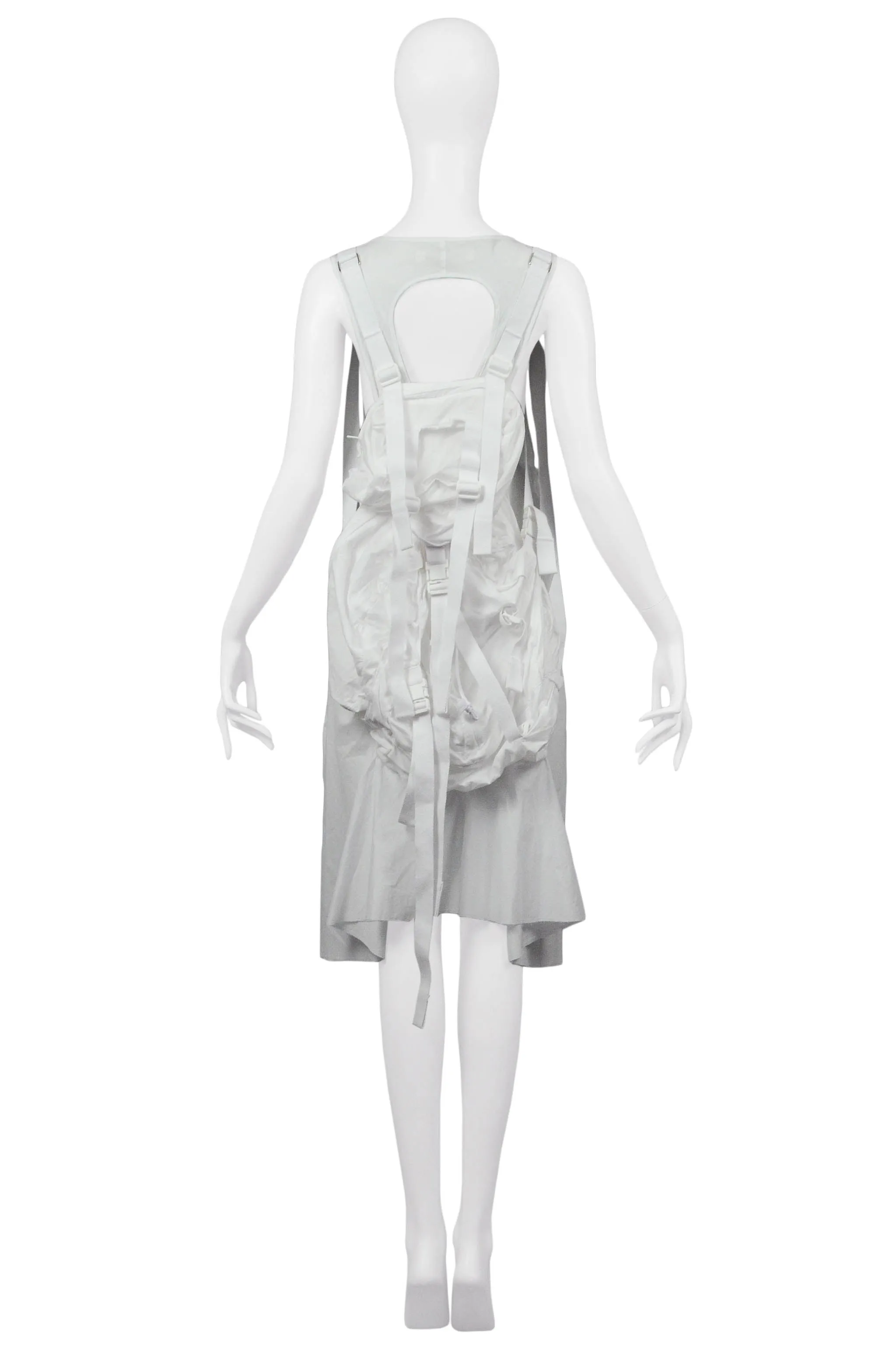 JUNYA WATANABE WHITE PARACHUTE BACKPACK DRESS 2003