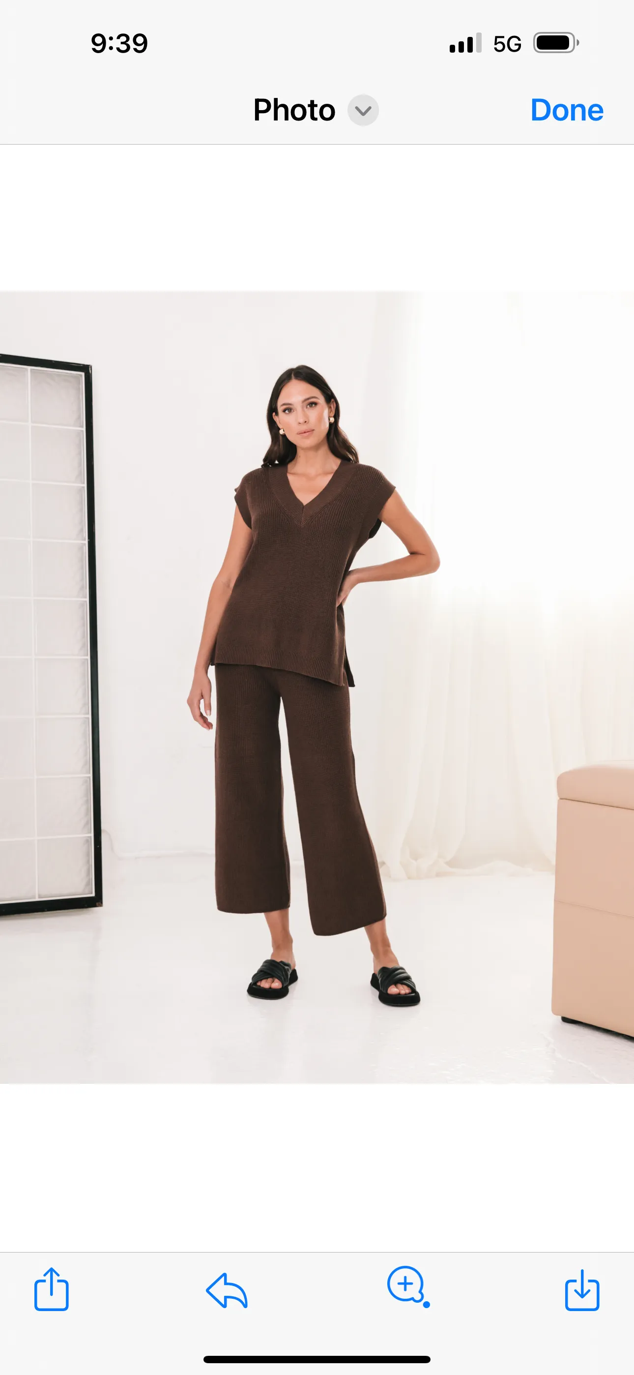 Kim Lounge Knit Vest- Chocolate