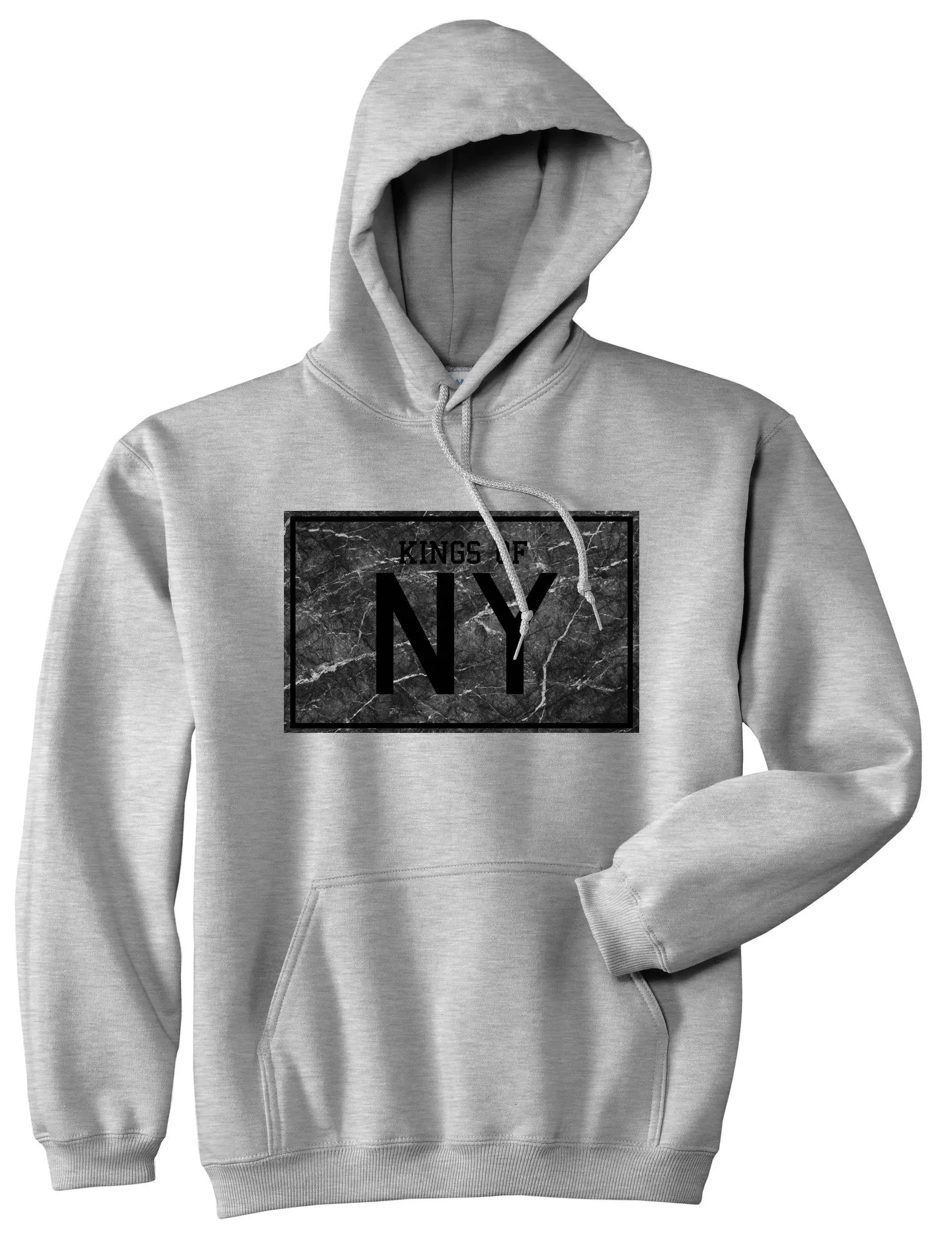 Kings Of NY Granite Print Pullover Hoodie Hoody