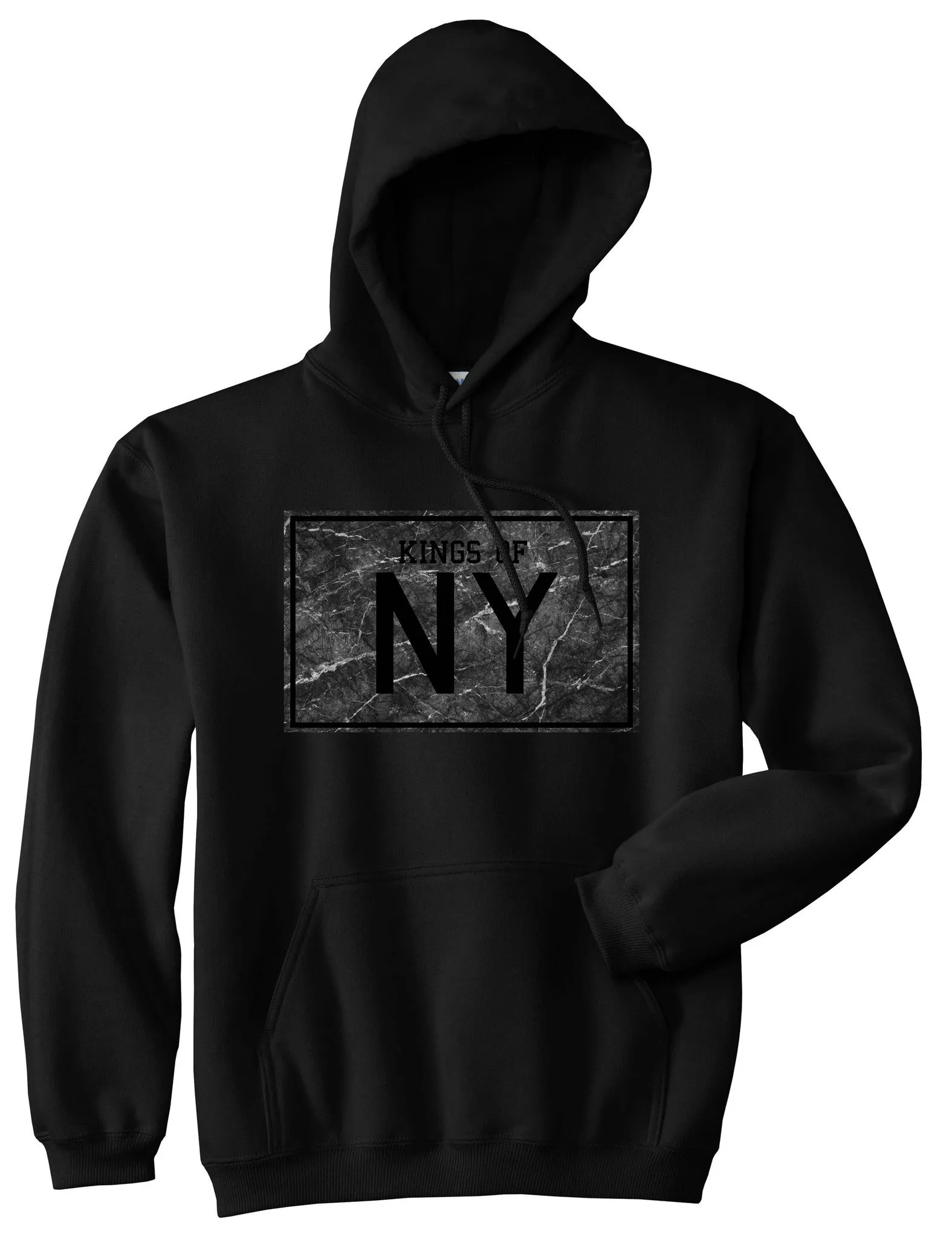 Kings Of NY Granite Print Pullover Hoodie Hoody