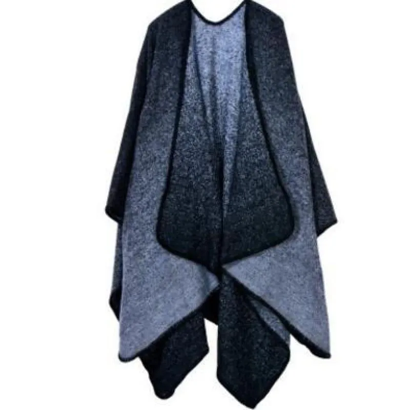 Knit Shawl Cape Poncho Vintage Scarf