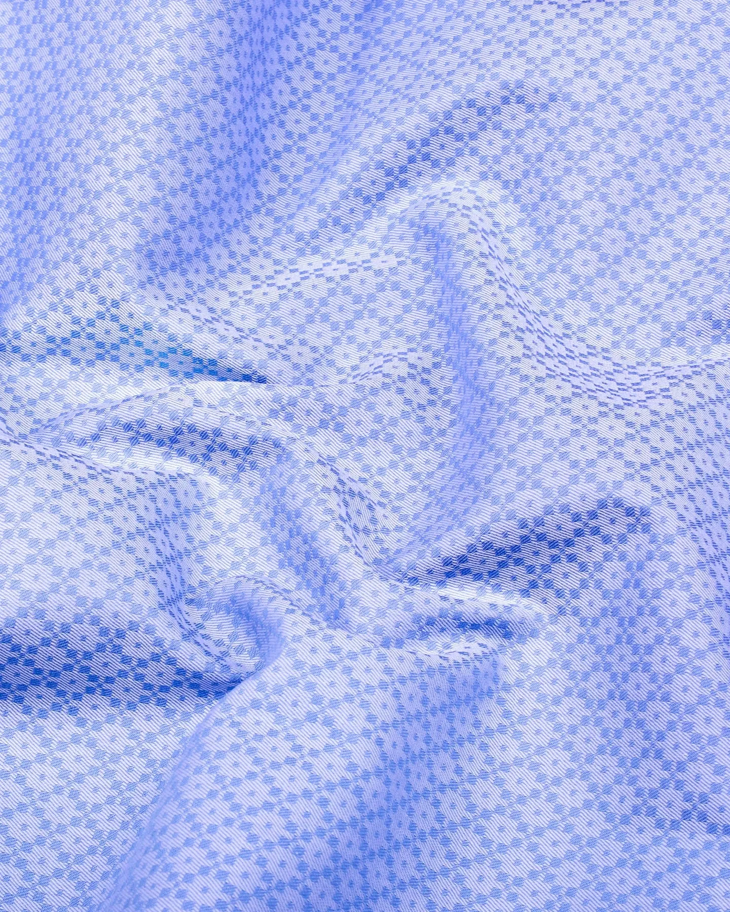 Kovin SkyBlue Jacquard Textured Formal Cotton Shirt