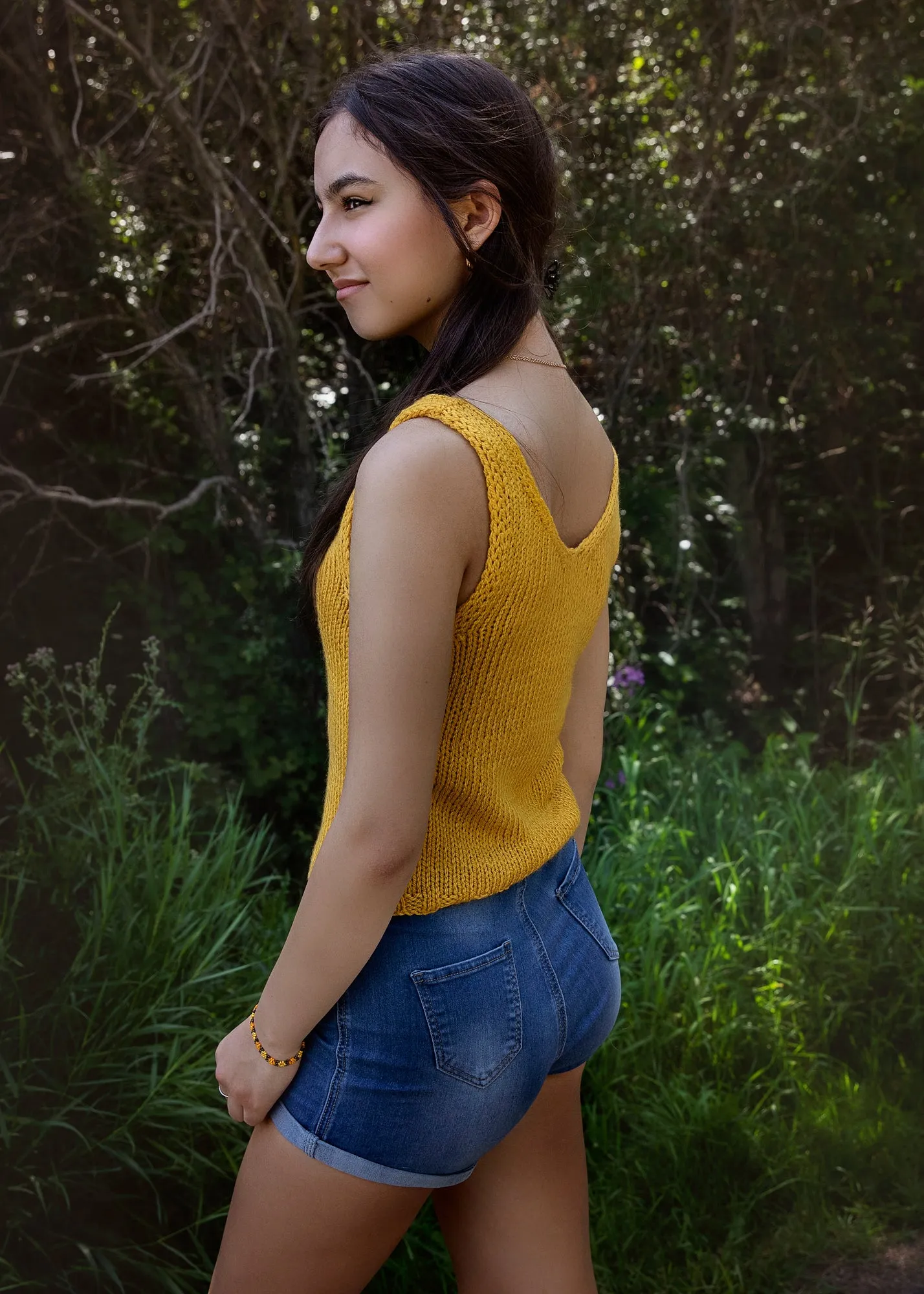 Lattice Tank Top knitting Pattern