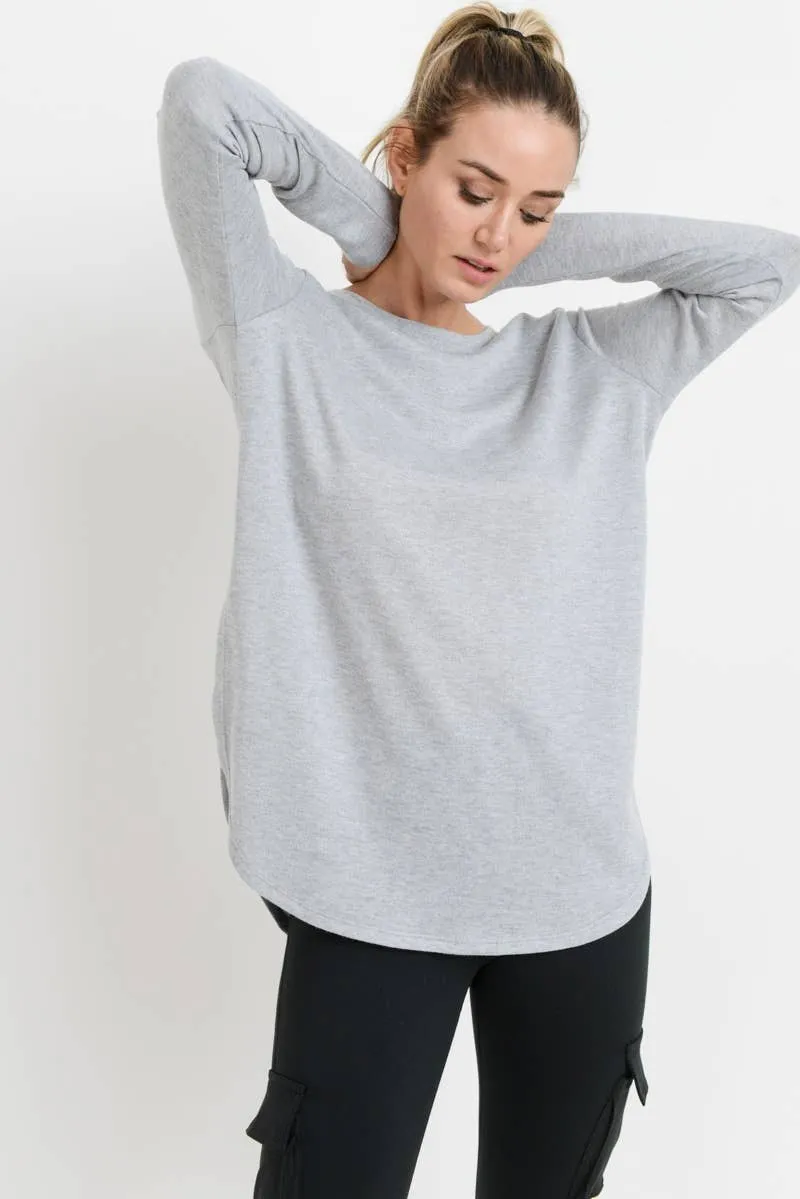 Long Sleeve Flow Top with Side Slits