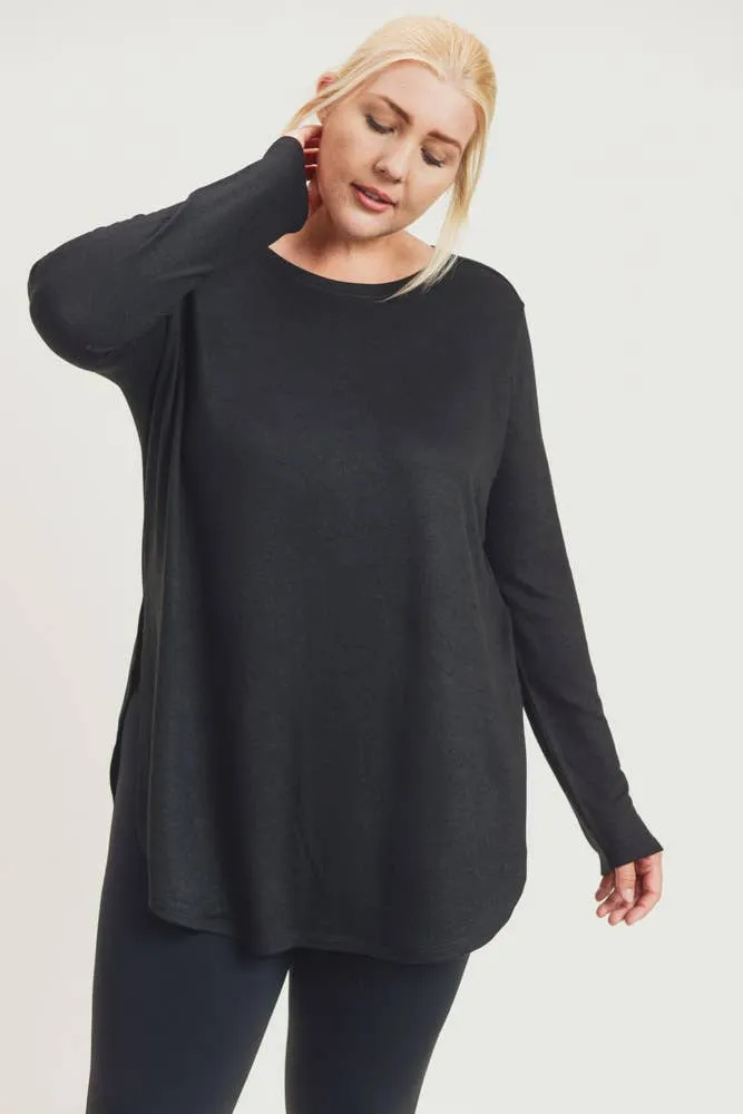 Long Sleeve Flow Top with Side Slits