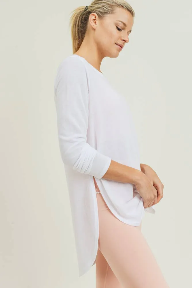 Long Sleeve Flow Top with Side Slits