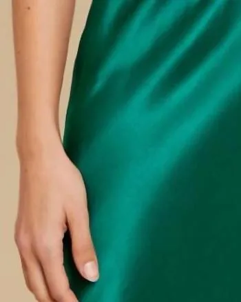 Mabel Bias Skirt In Emerald | Emerald