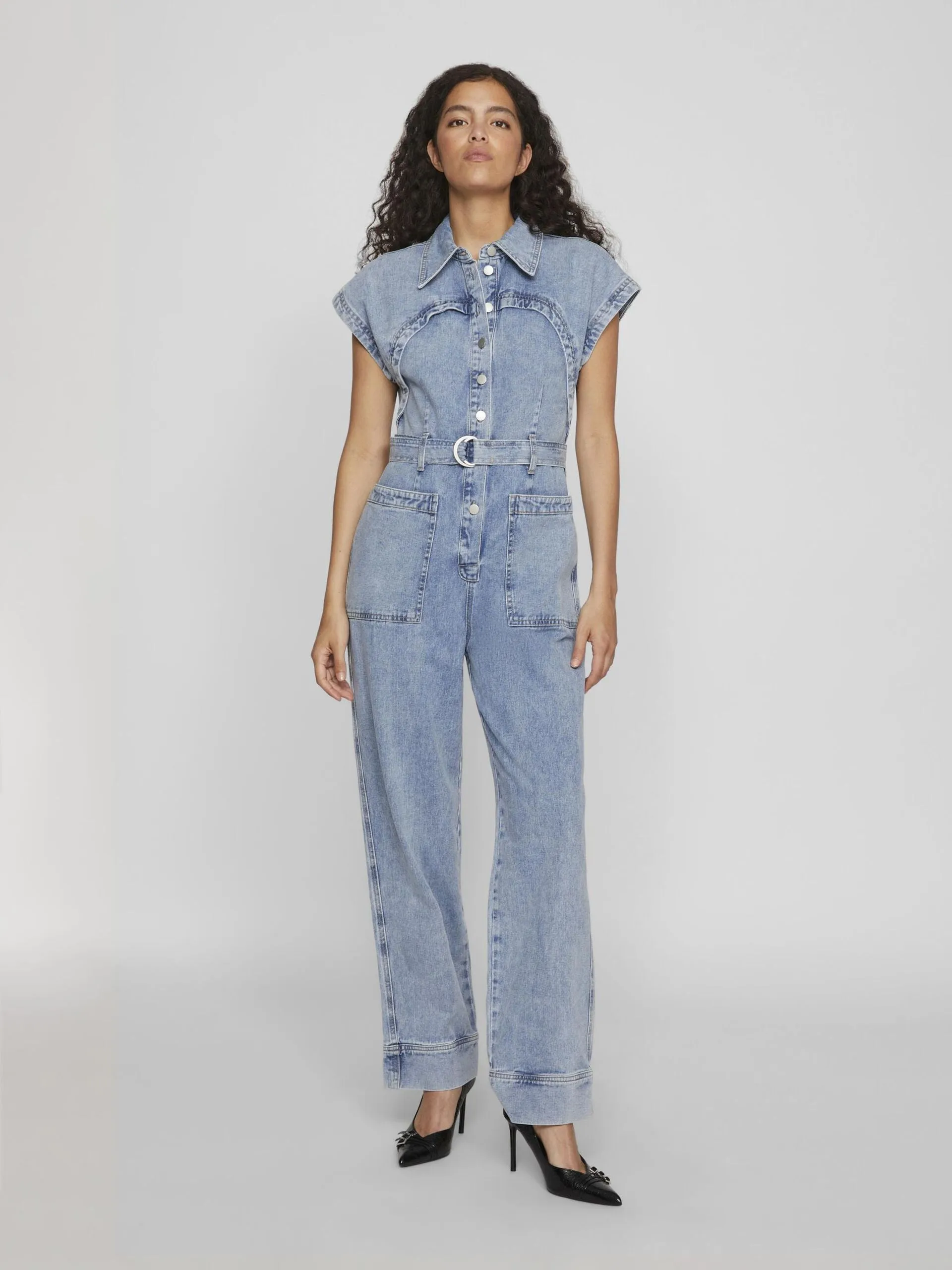 Mari Denim Jumpsuit (Light Blue)