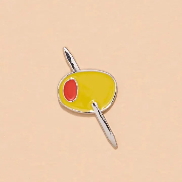 Martini Olive Enamel Pin