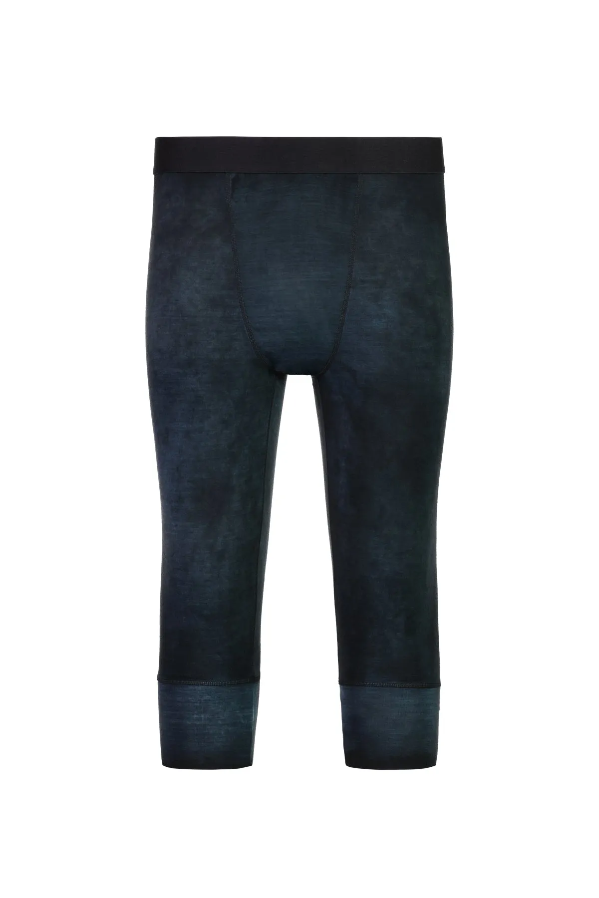 Mons Royale Cascade Flex 200 3/4 Legging Mens Graffiti Black Storm Wash
