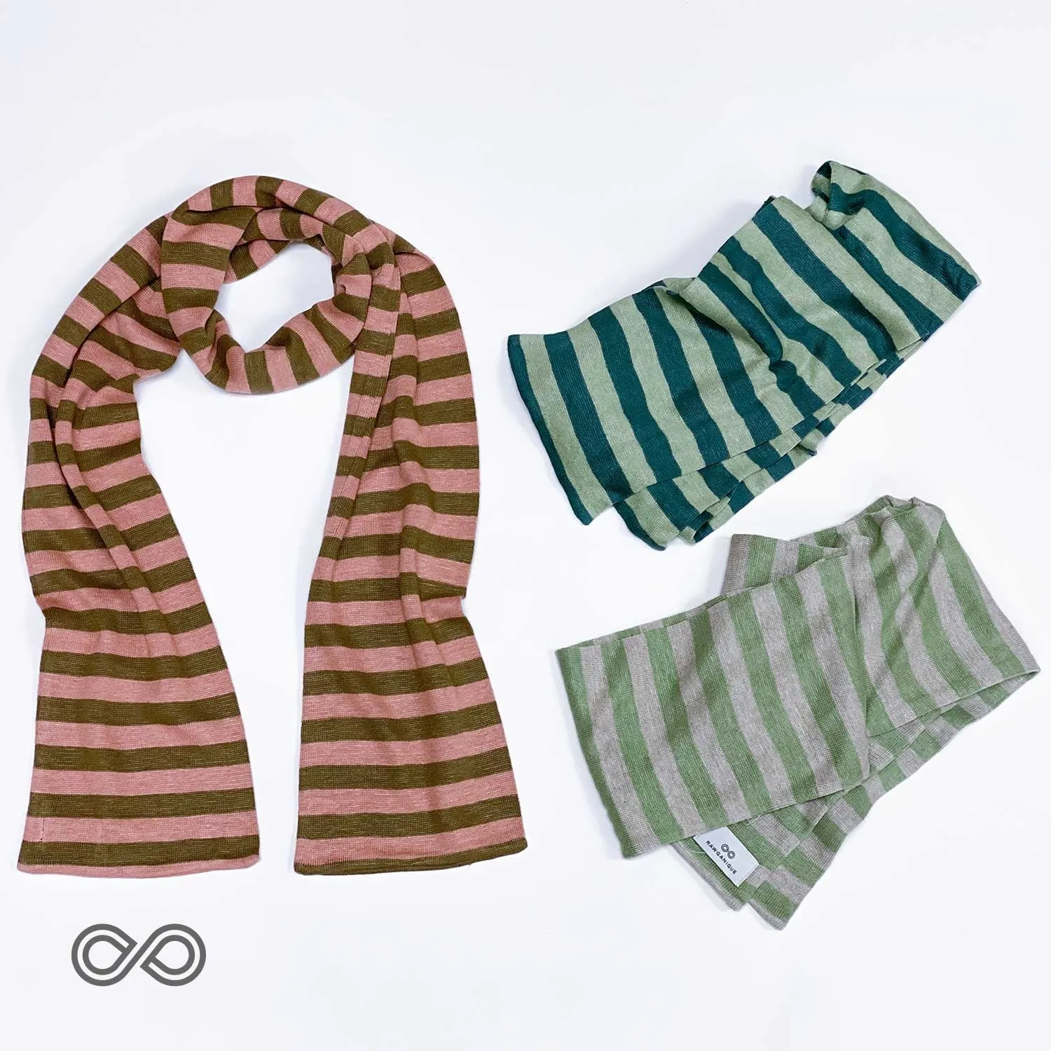 NOTTINGHAM 100% Organic Hemp Knit Scarf (Double Layer) (Unisex) (77" x 7")
