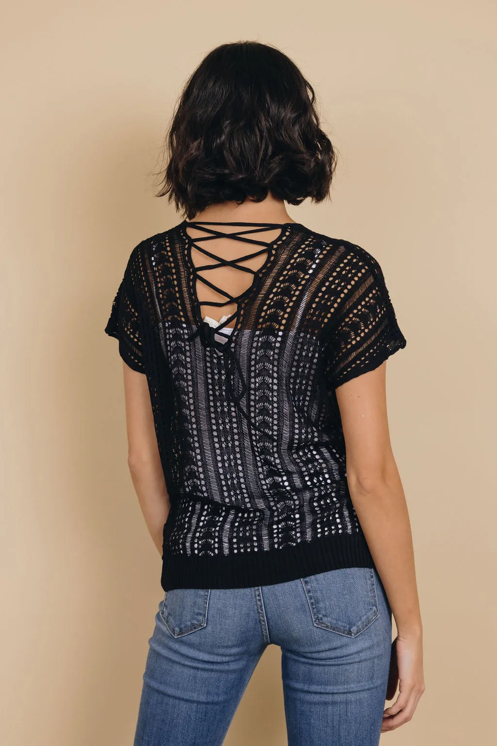 Payson Cross-Back Knit Top