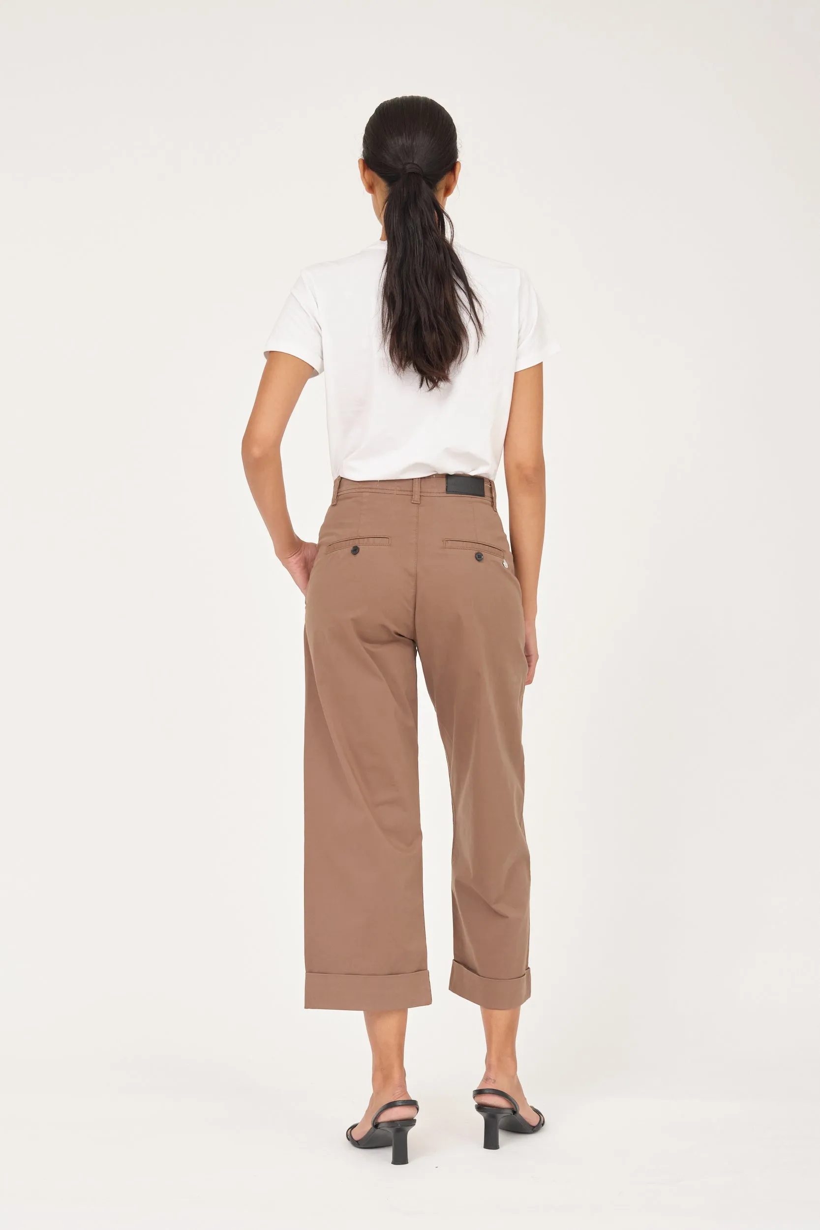 PD-Birkin Weekend Cropped Pant - Dark Taupe