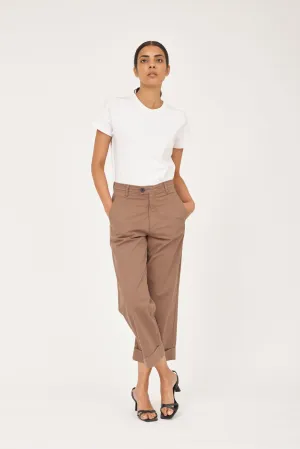 PD-Birkin Weekend Cropped Pant - Dark Taupe
