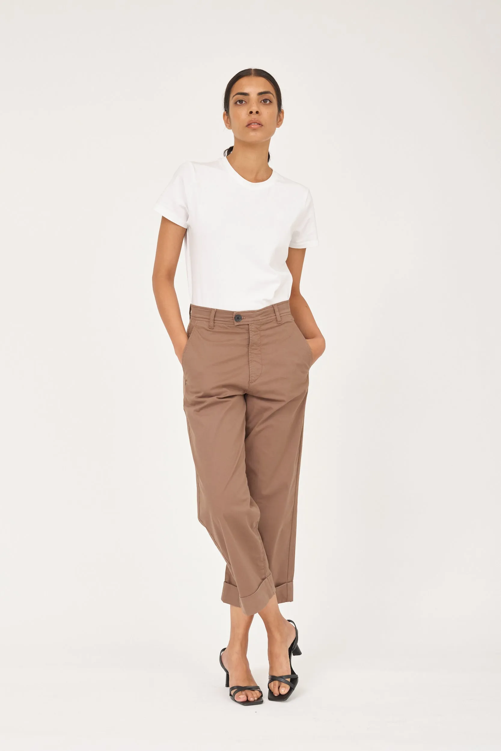 PD-Birkin Weekend Cropped Pant - Dark Taupe