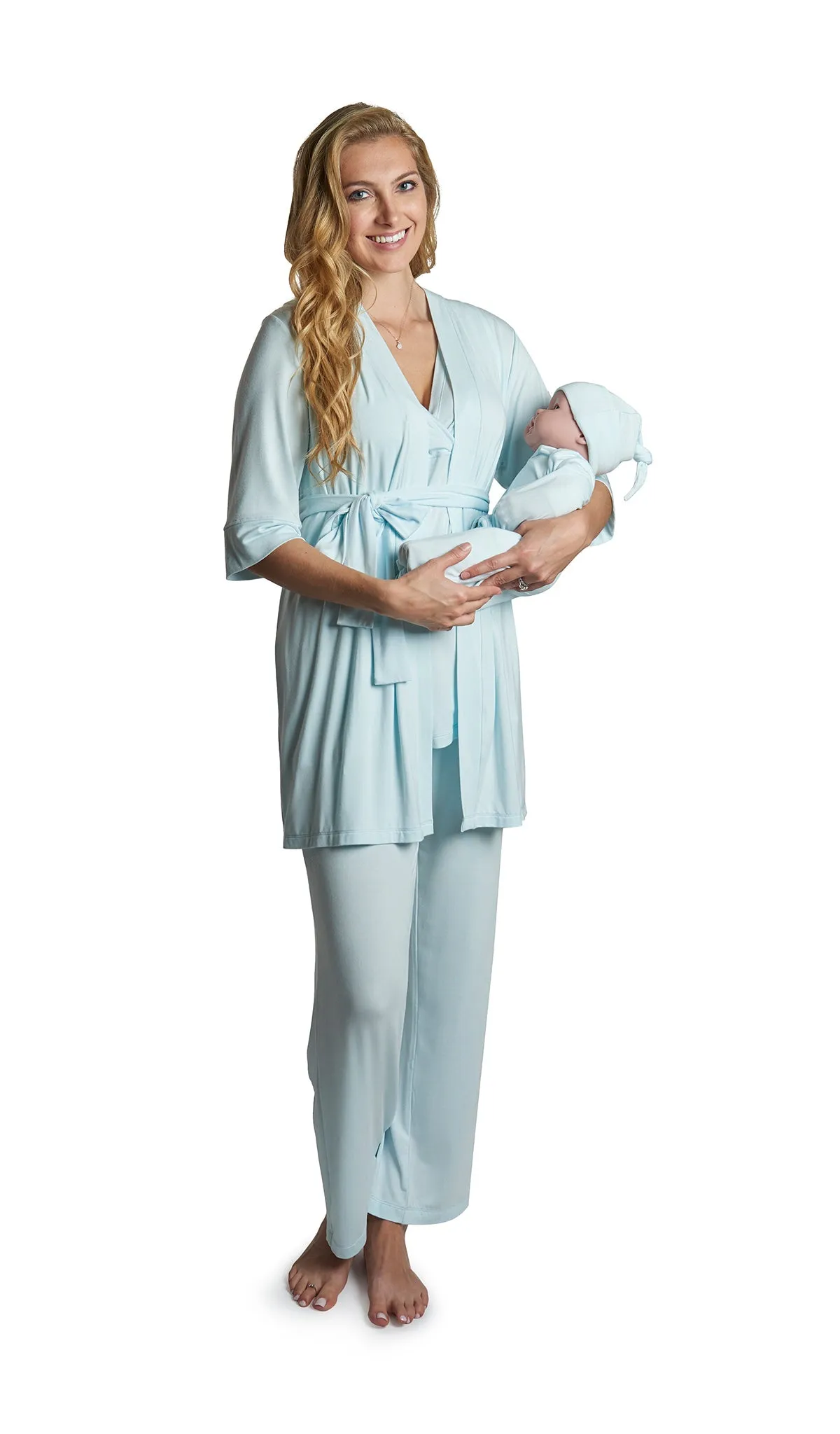 Personalized Analise 5-Piece Whispering Blue for Mom & Baby