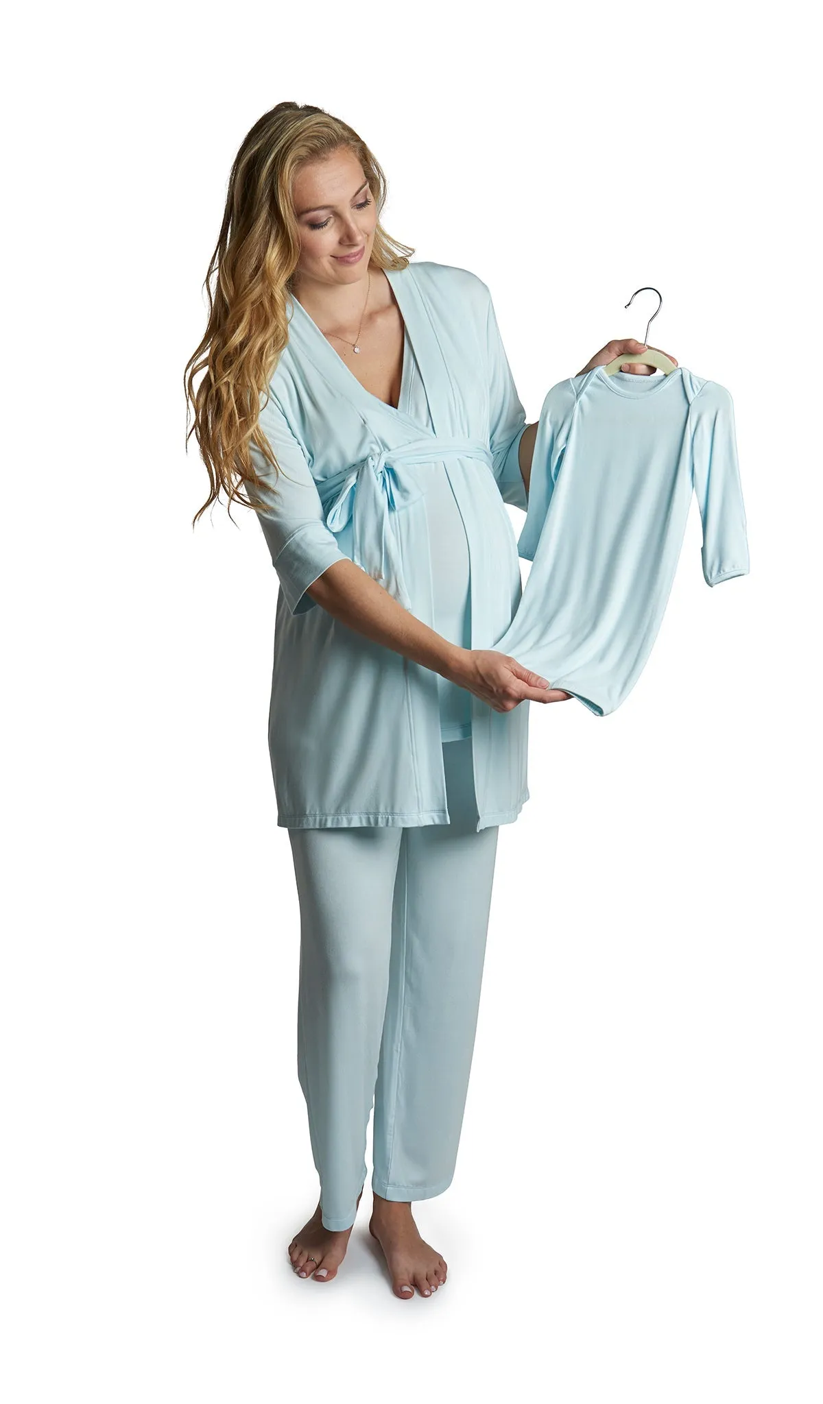 Personalized Analise 5-Piece Whispering Blue for Mom & Baby