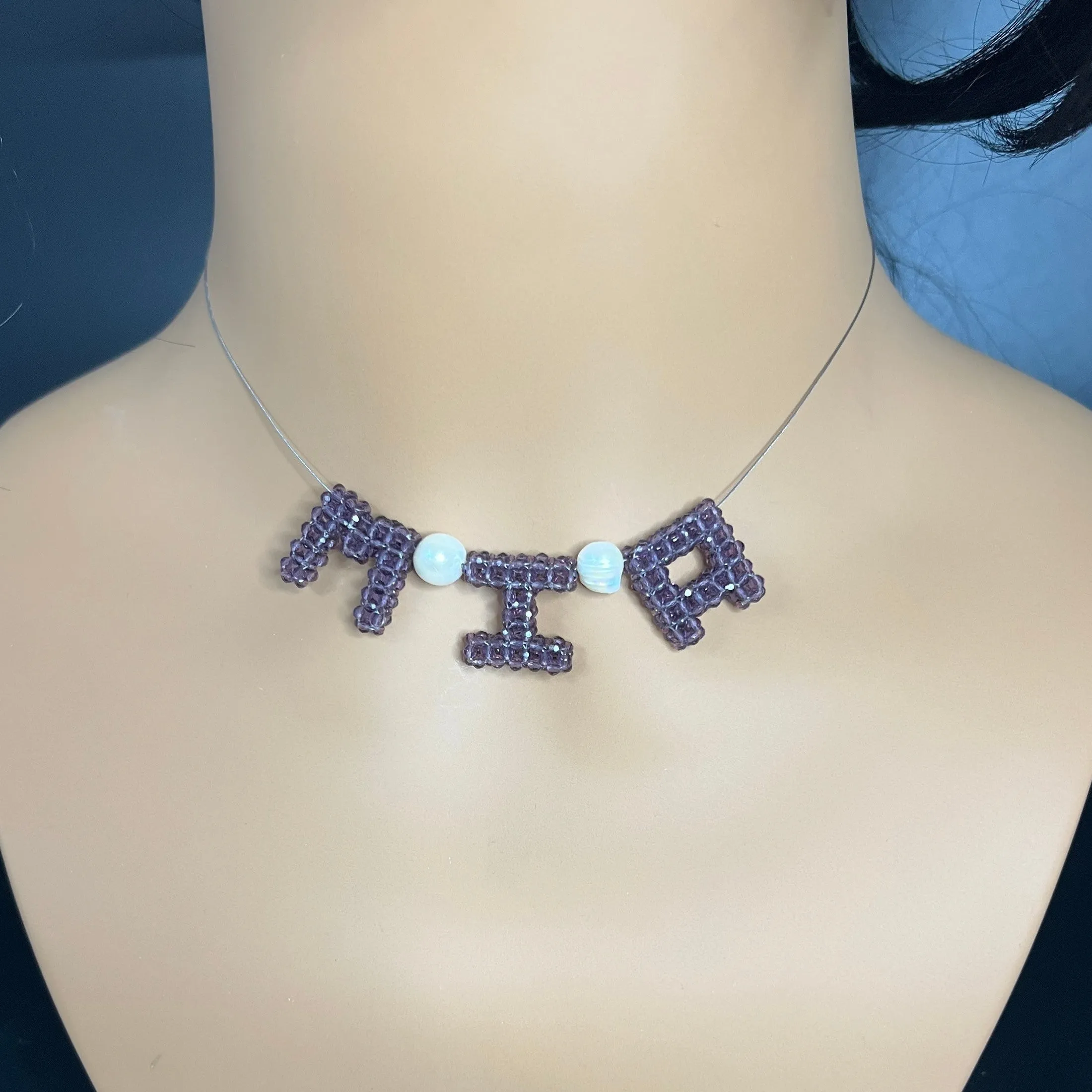 Personalized Beaded Initials or Words necklace