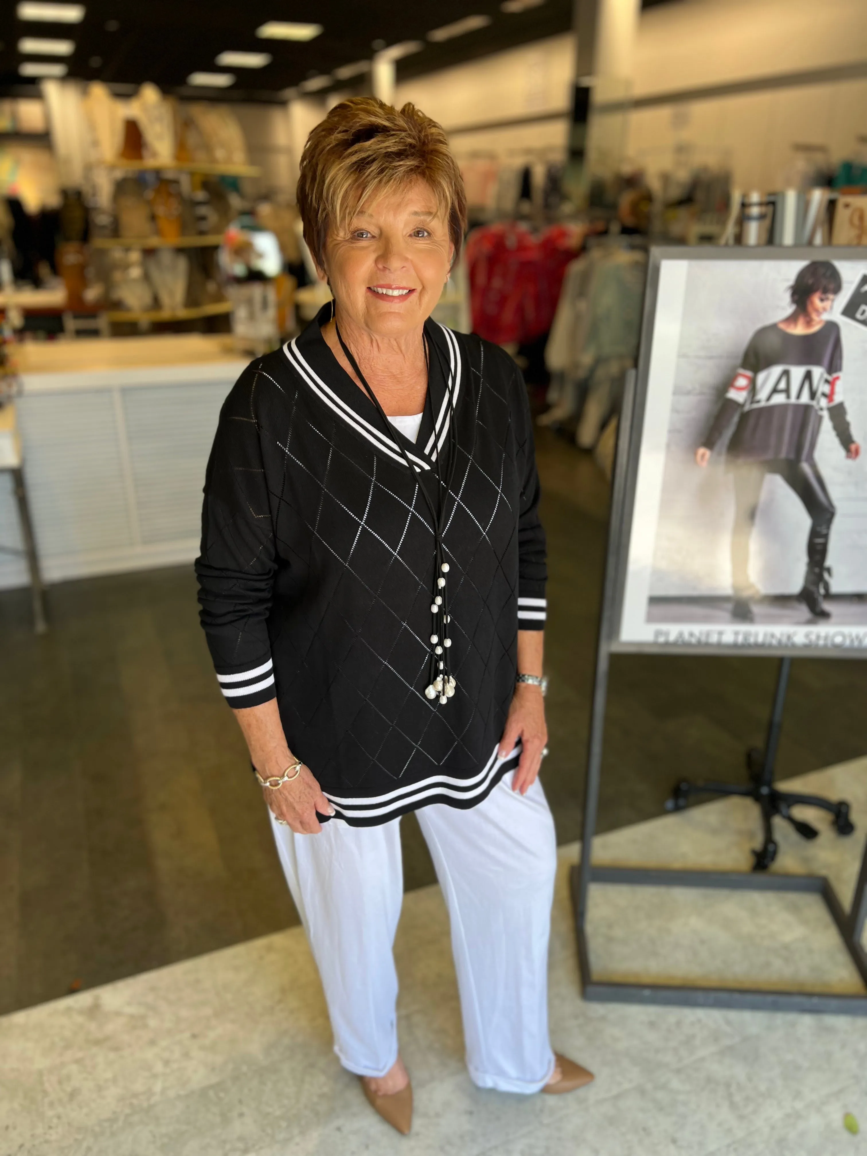 PLANET 114K PIMA COTTON PGA V NECK SWEATER