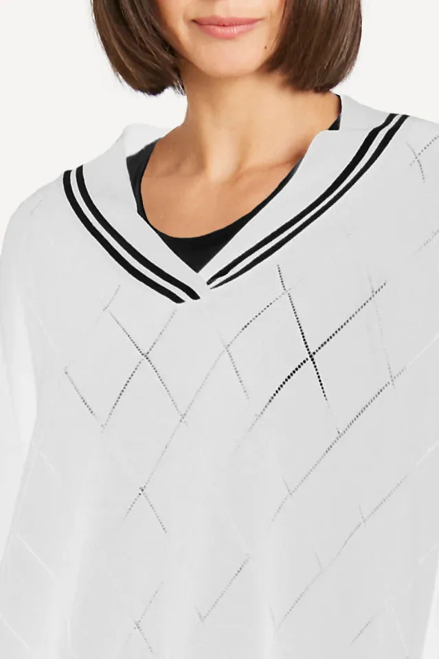 PLANET 114K PIMA COTTON PGA V NECK SWEATER