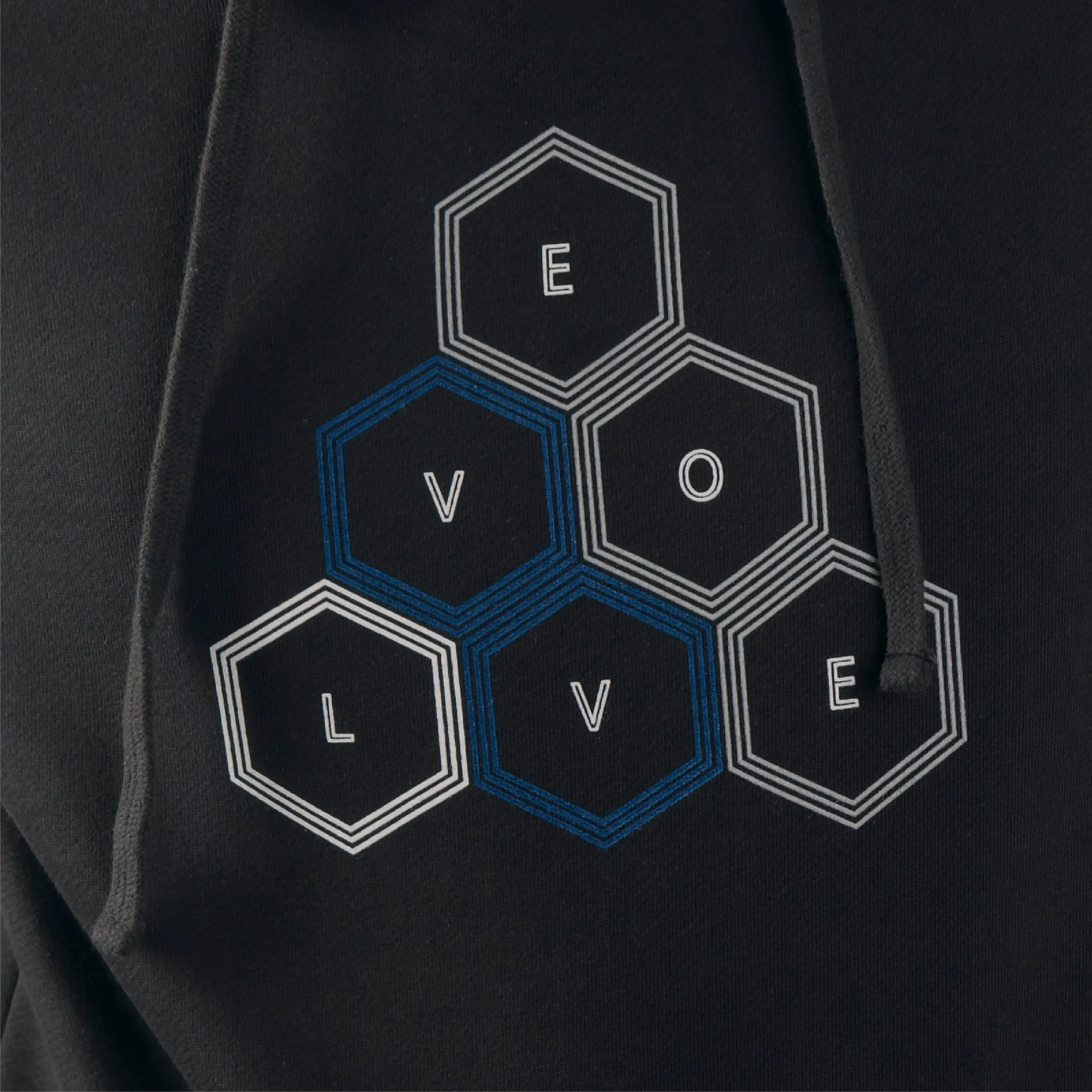 Pullover Hoodie - Geo Pyramid - Washed Black