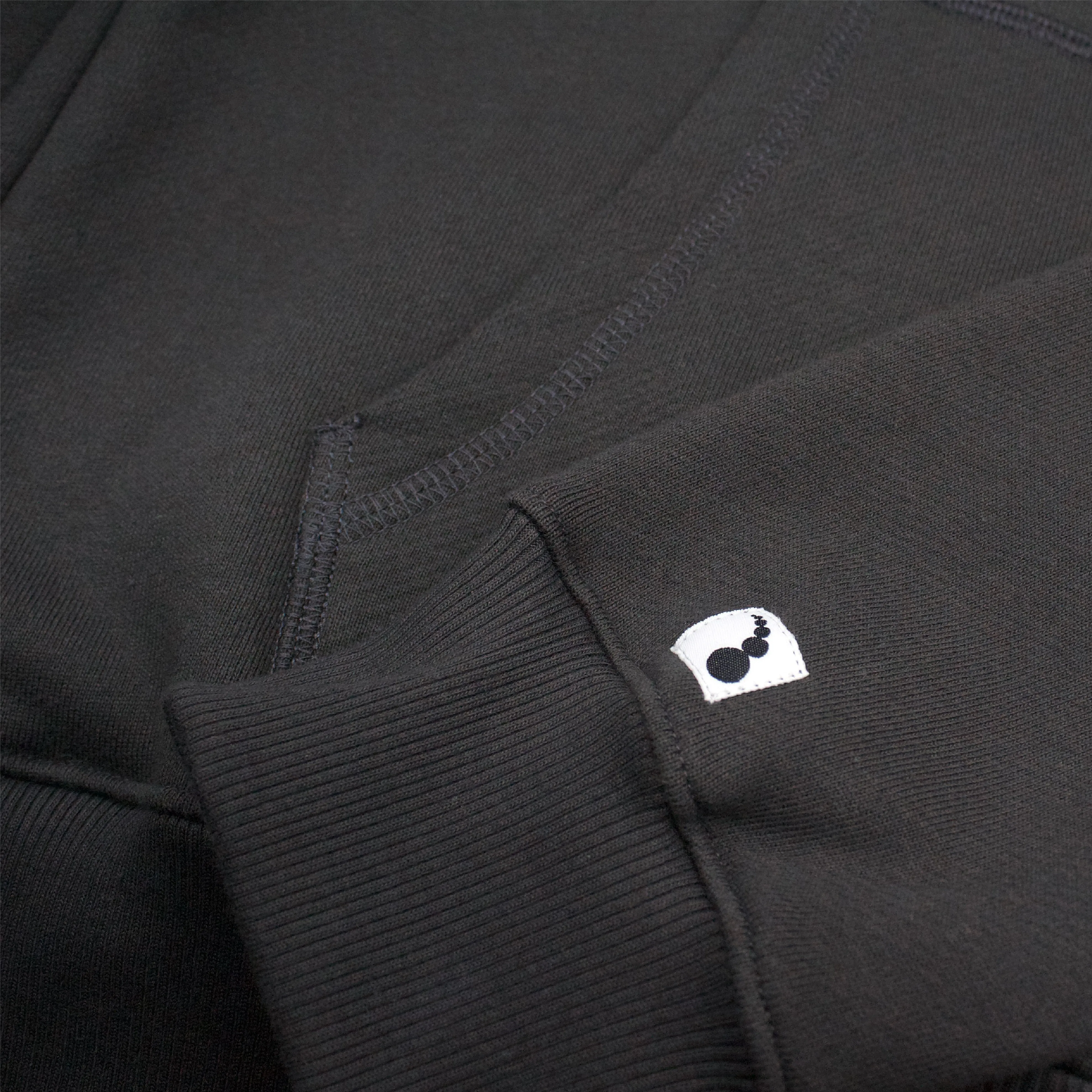 Pullover Hoodie - Geo Pyramid - Washed Black