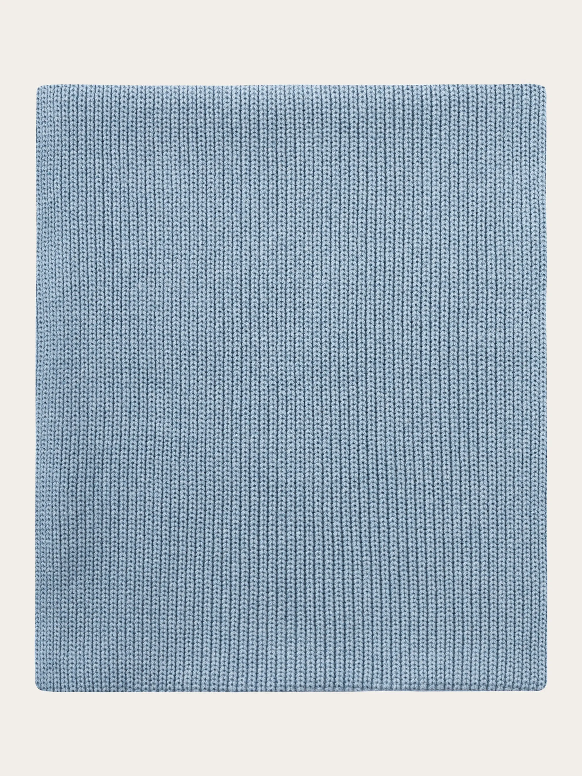Rib knit scarf - Dusty Blue Melange