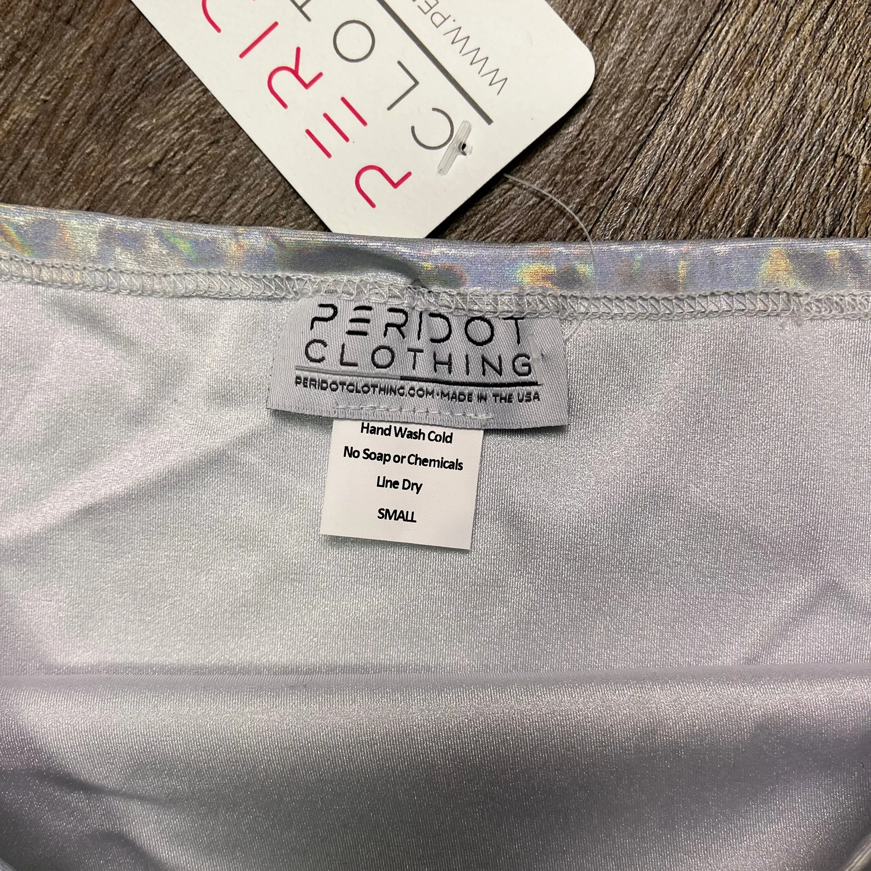 SALE - Flawed - High Waisted Hot Pants - Opal Holographic Bikini