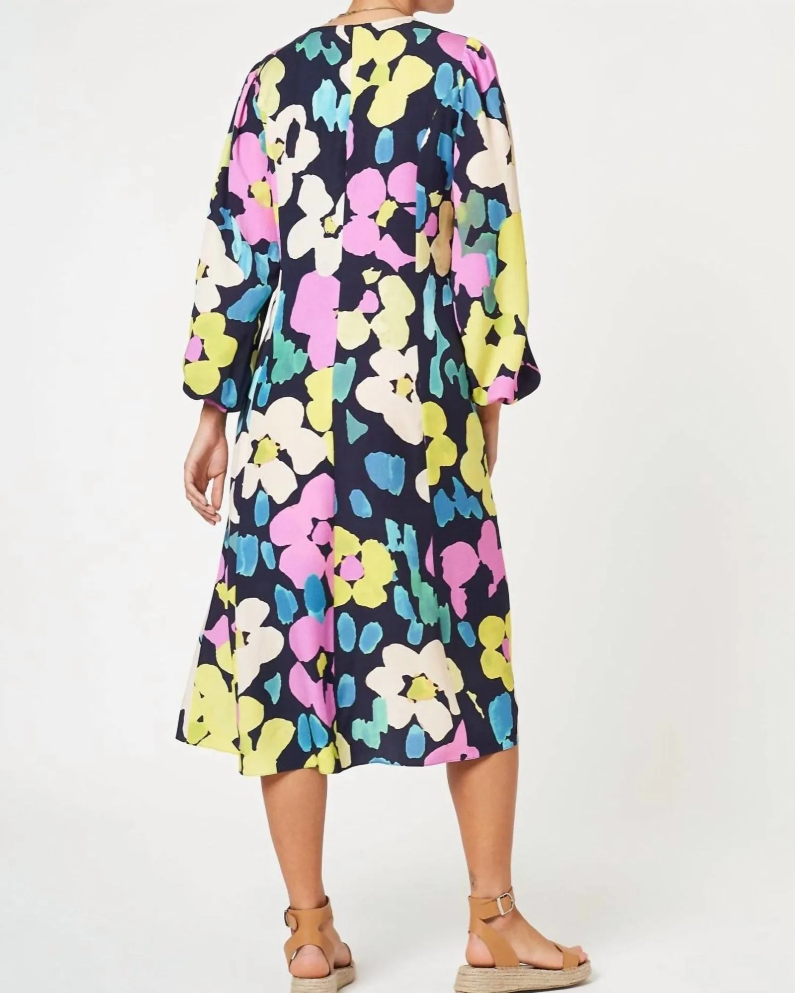 Samantha Dress in Abstract Neon | Abstract Neon