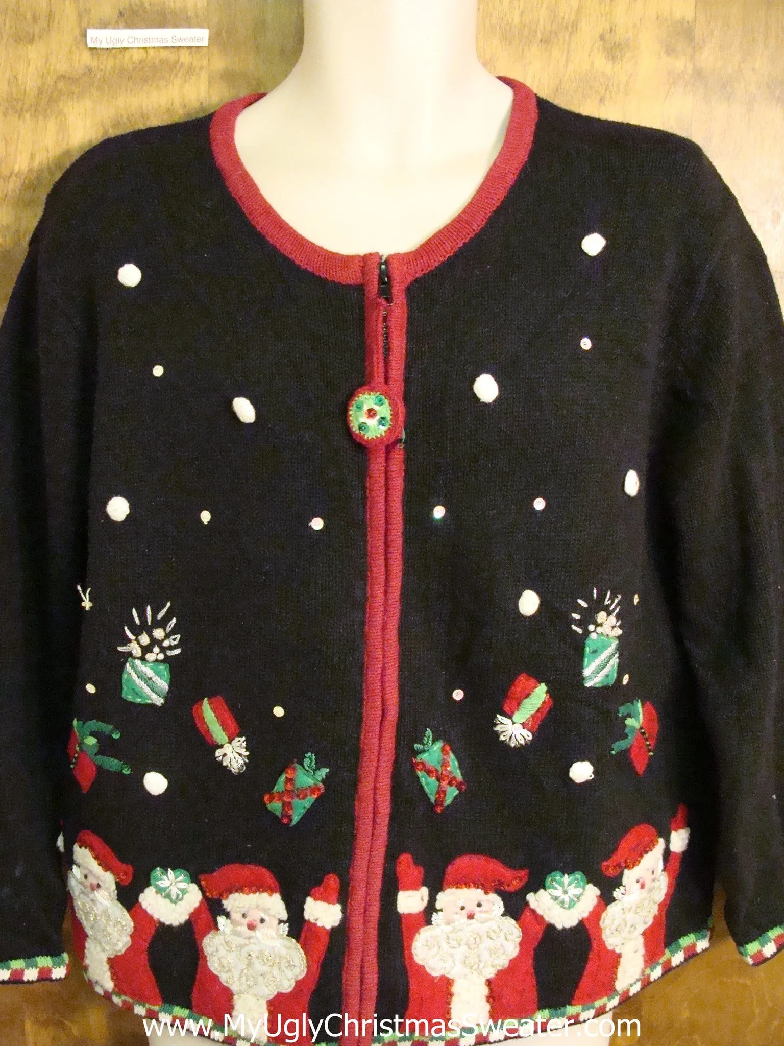 Santas Throwing Gifts Cute Xmas Sweater
