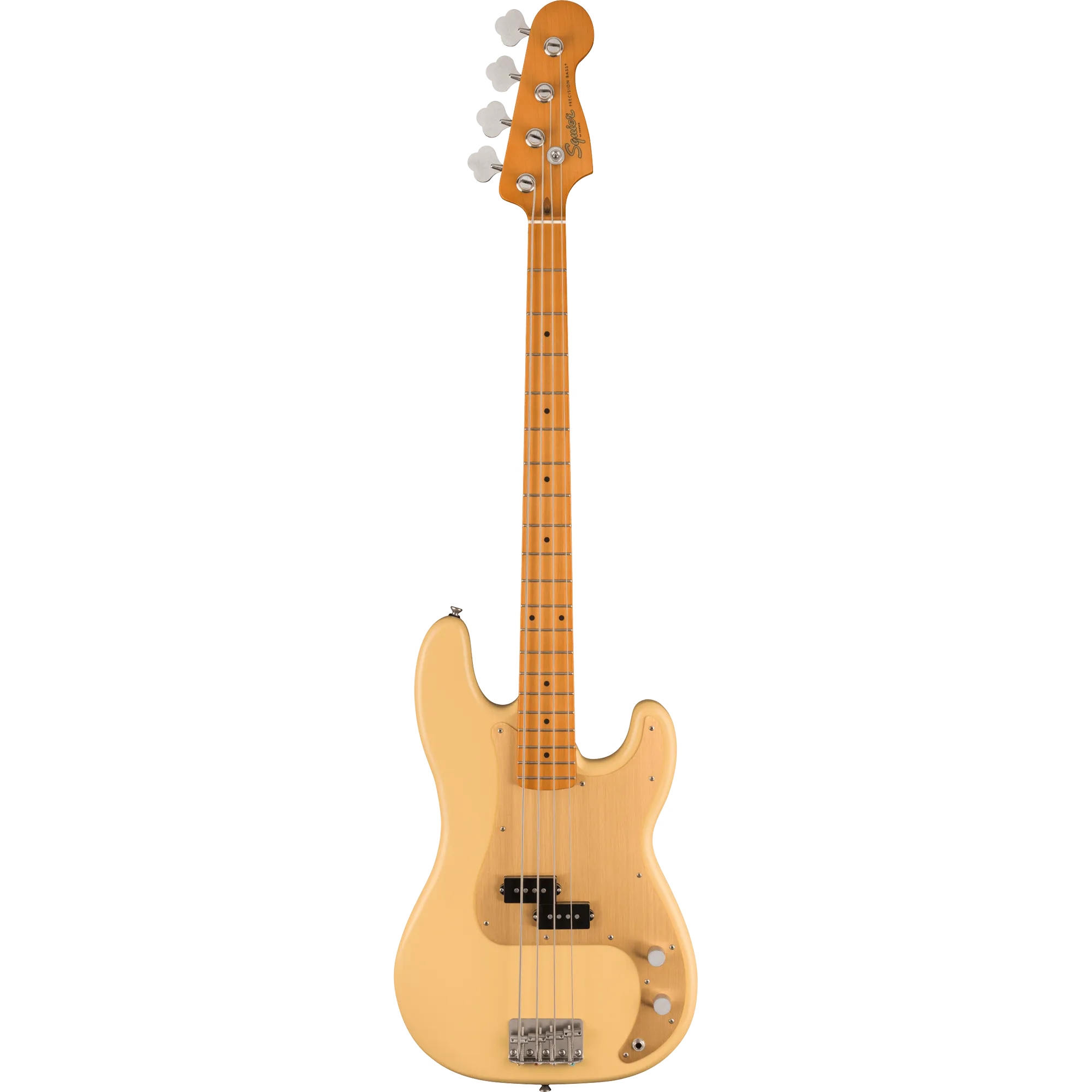 Squier 40th Anniversary Precision Bass, Vintage Edition, Maple, Satin Vintage Blonde