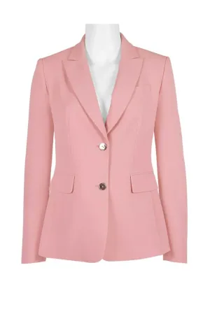 Tahari ASL Chic Notched Collar Long Sleeve Jacket with Functional Pockets