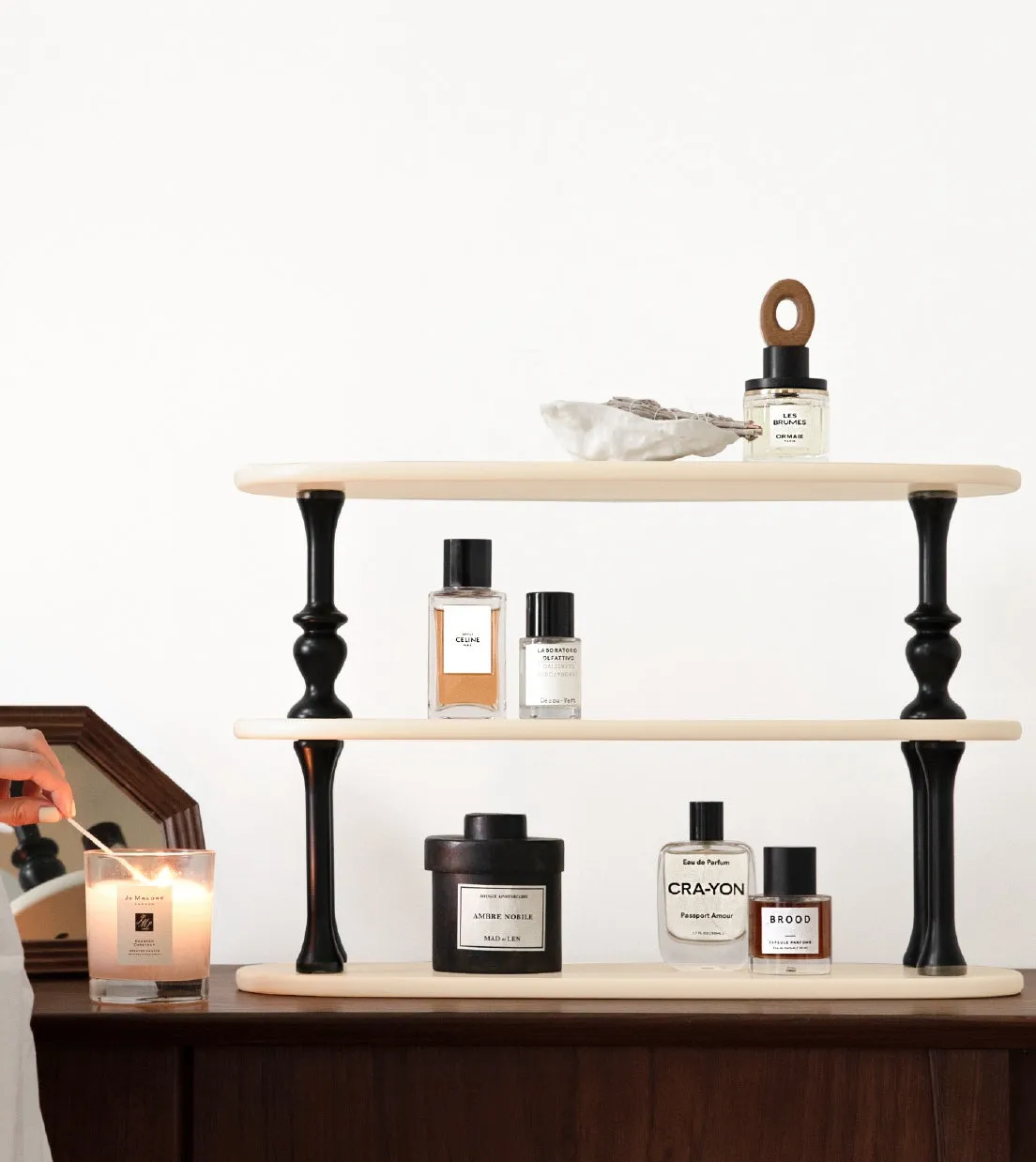Three-layer Wooden Shelf