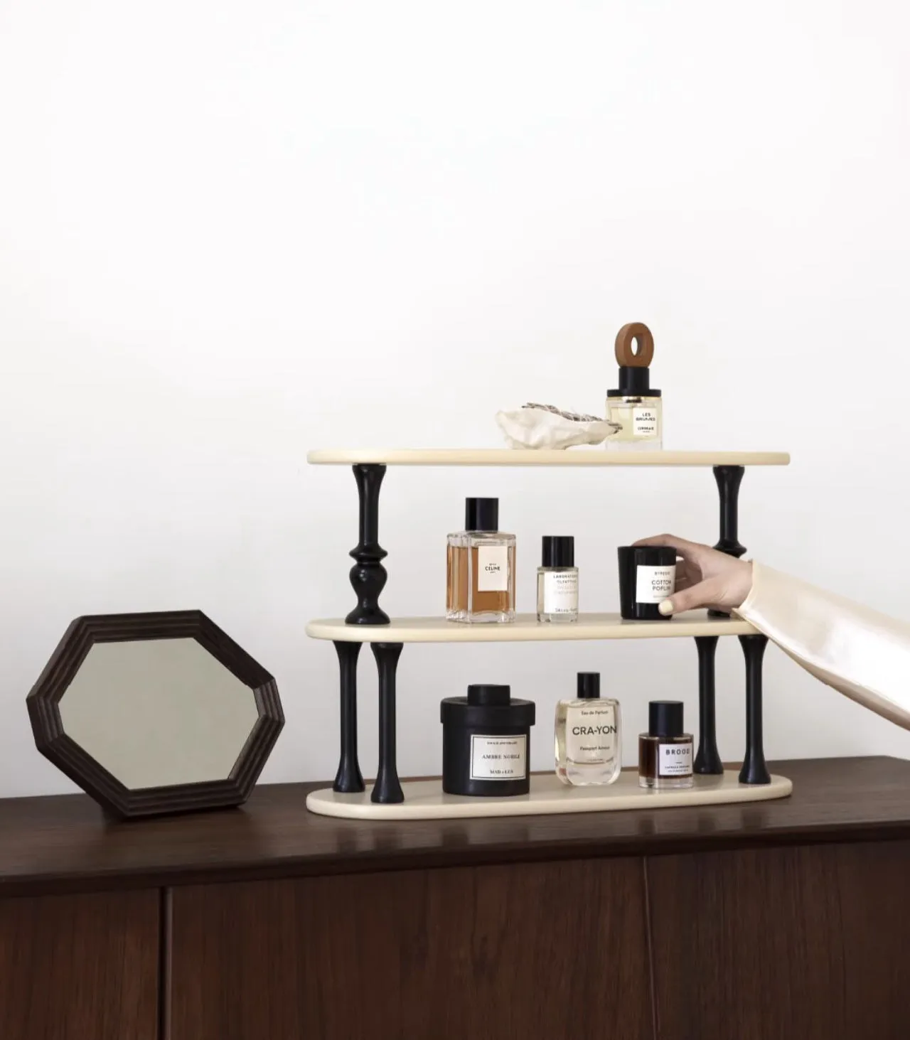 Three-layer Wooden Shelf