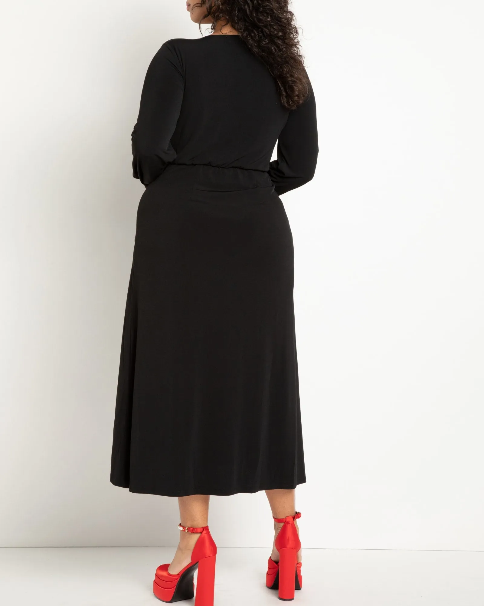 Twist Detail Knot Dress | Black Onyx