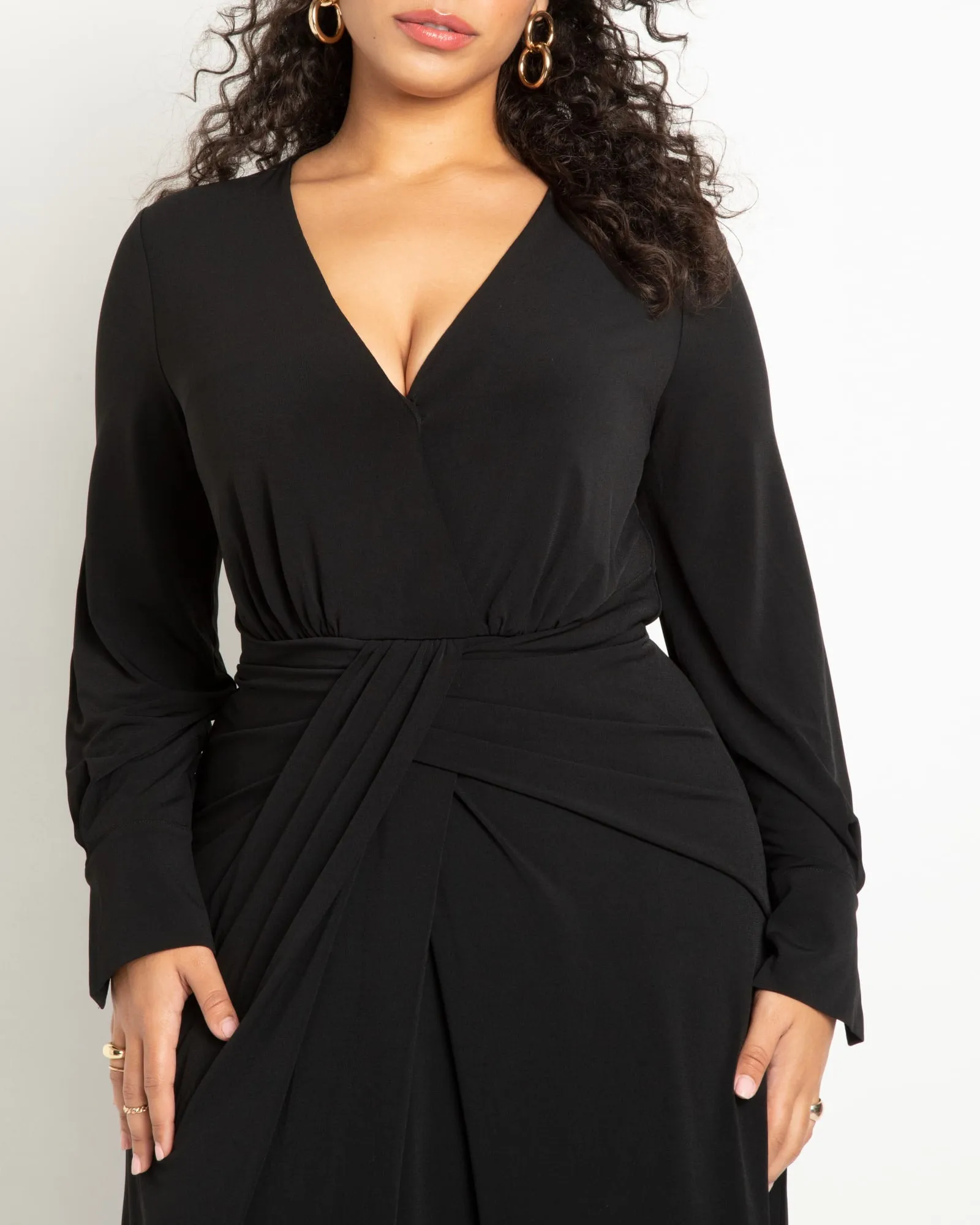 Twist Detail Knot Dress | Black Onyx