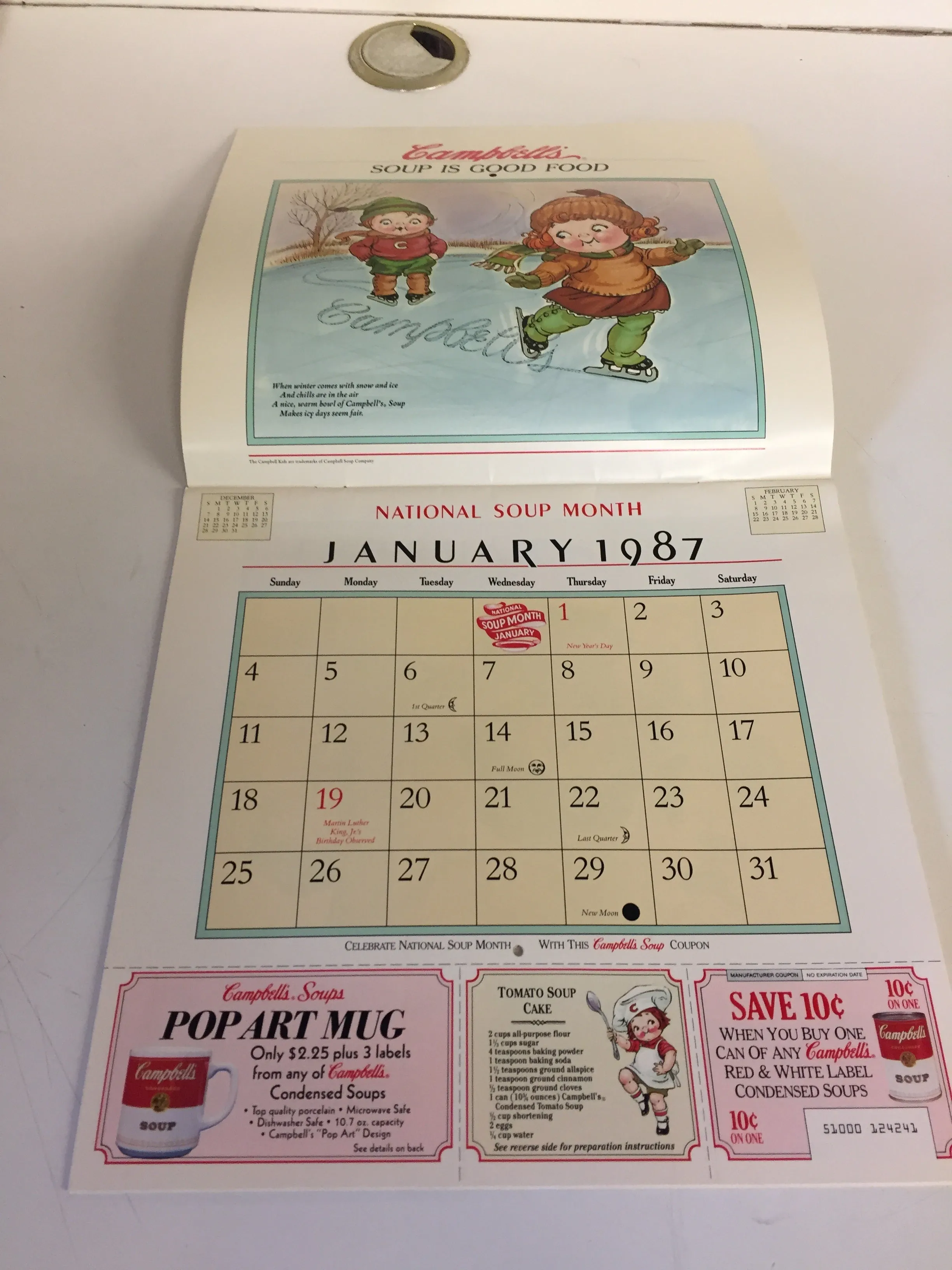 Vintage 1987 Campbell Soup Kids Calendar NOS Unused