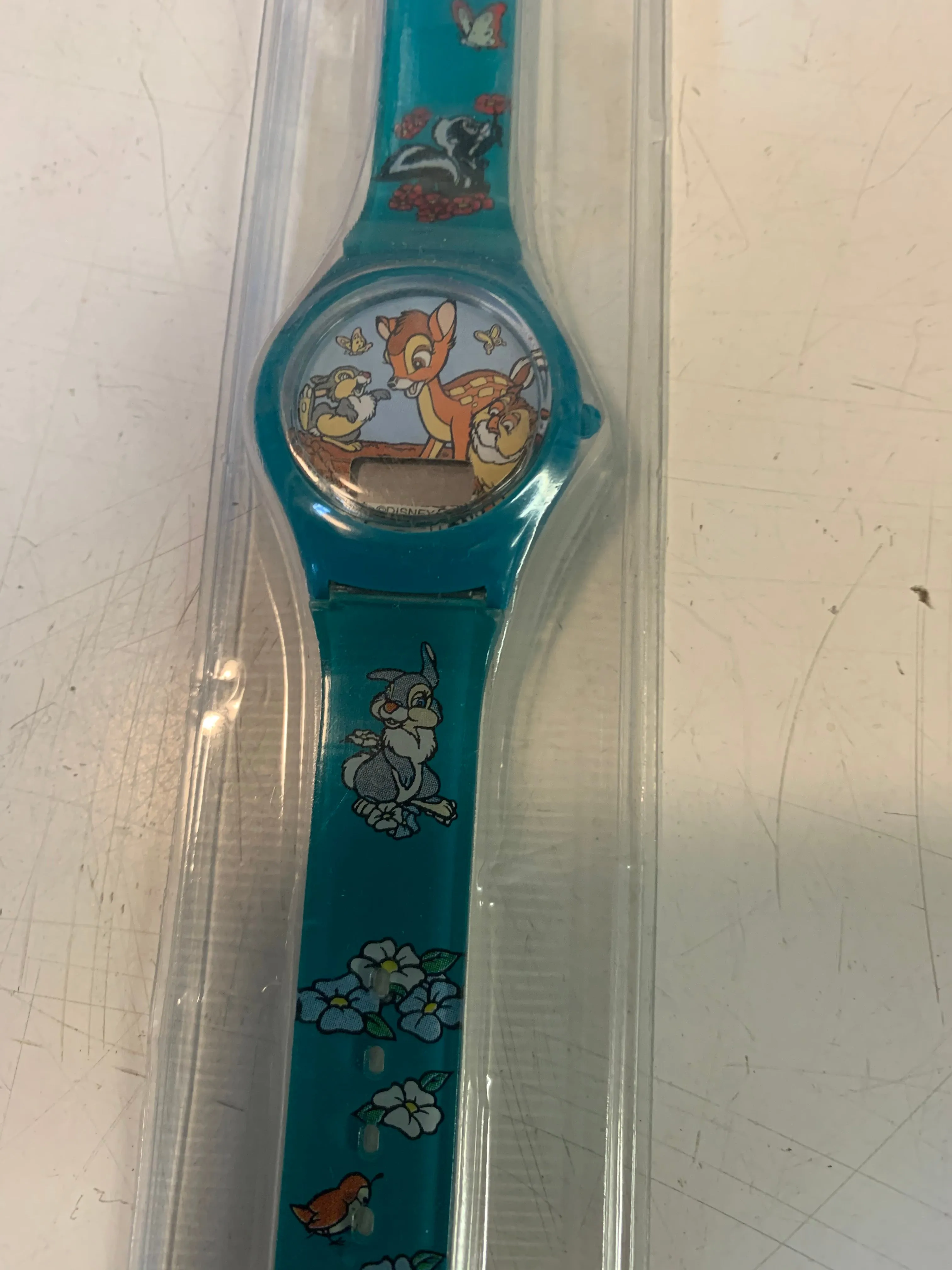 Vintage Walt Disney's Bambi Green Digital Watch NOS Sealed