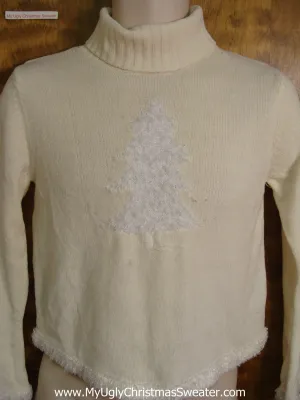 White Tree Cheap Bad Christmas Sweater