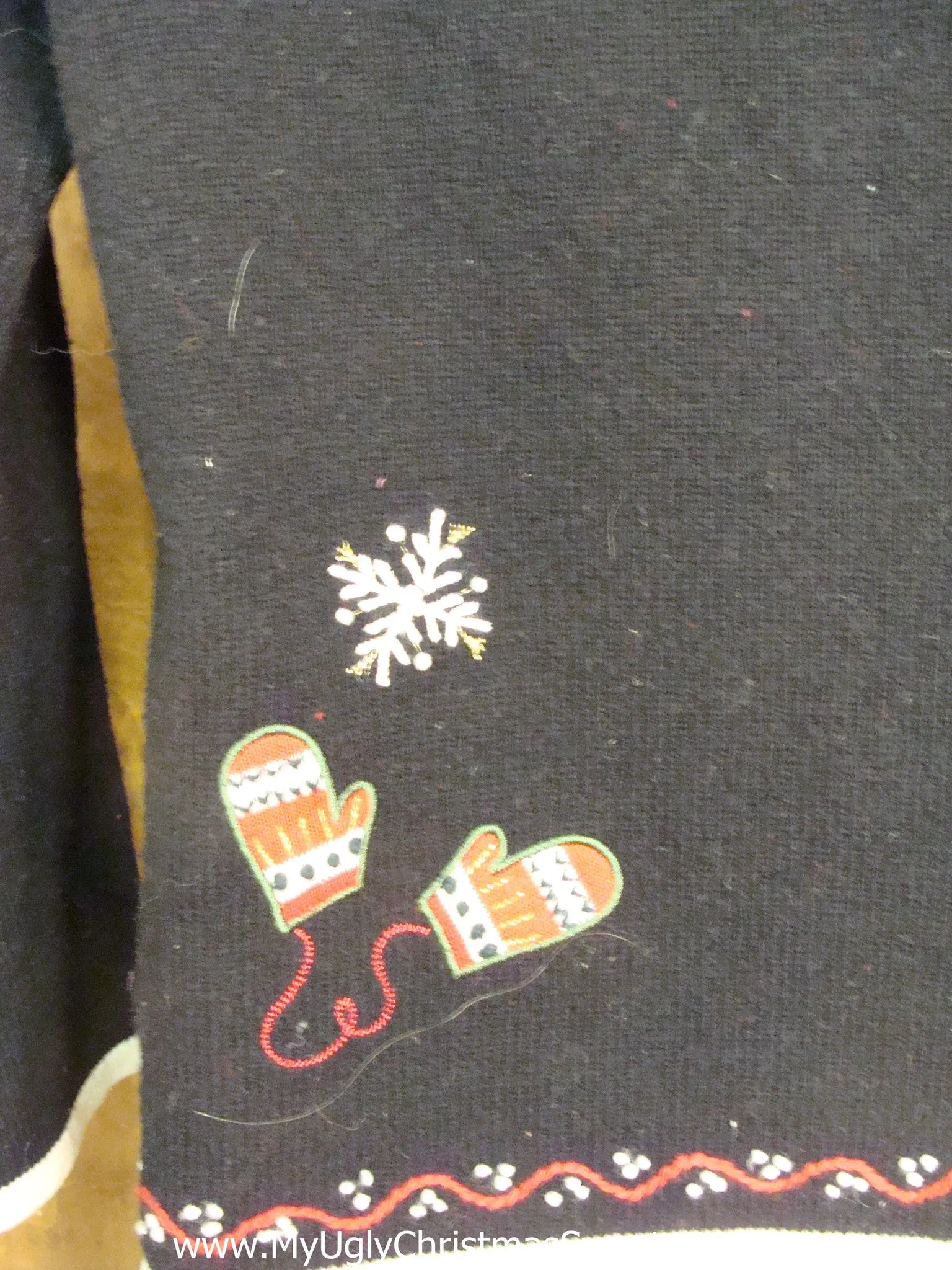 Winter Clothes Themed Light Up Ugly Xmas Sweater
