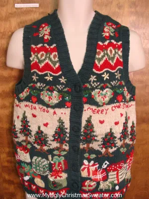 Wishing You A Merry Christmas Funny Christmas Sweater Vest