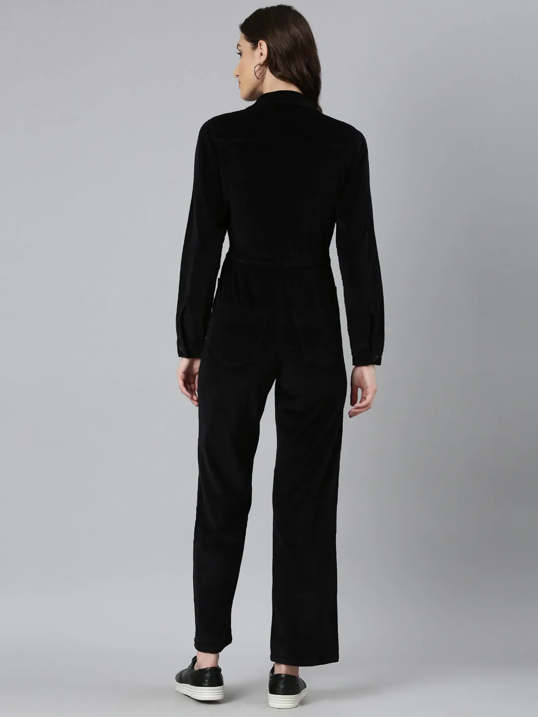 Women Black Solid Jumpsuit