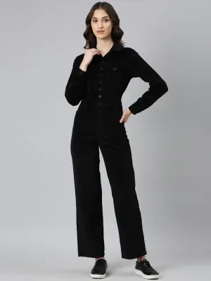 Women Black Solid Jumpsuit
