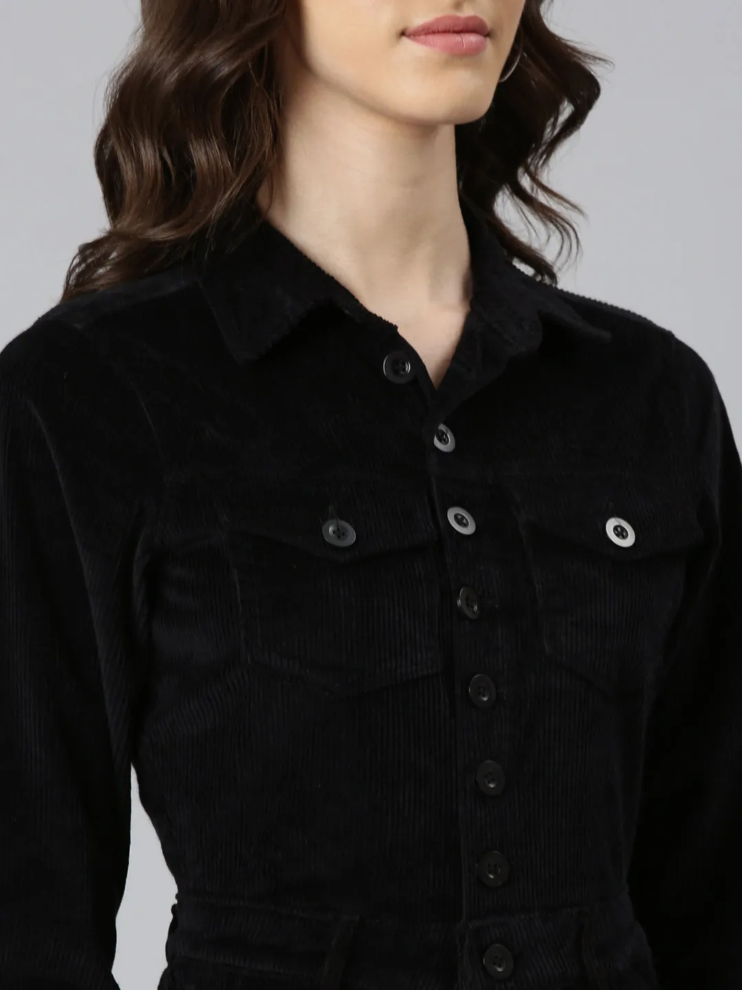 Women Black Solid Jumpsuit