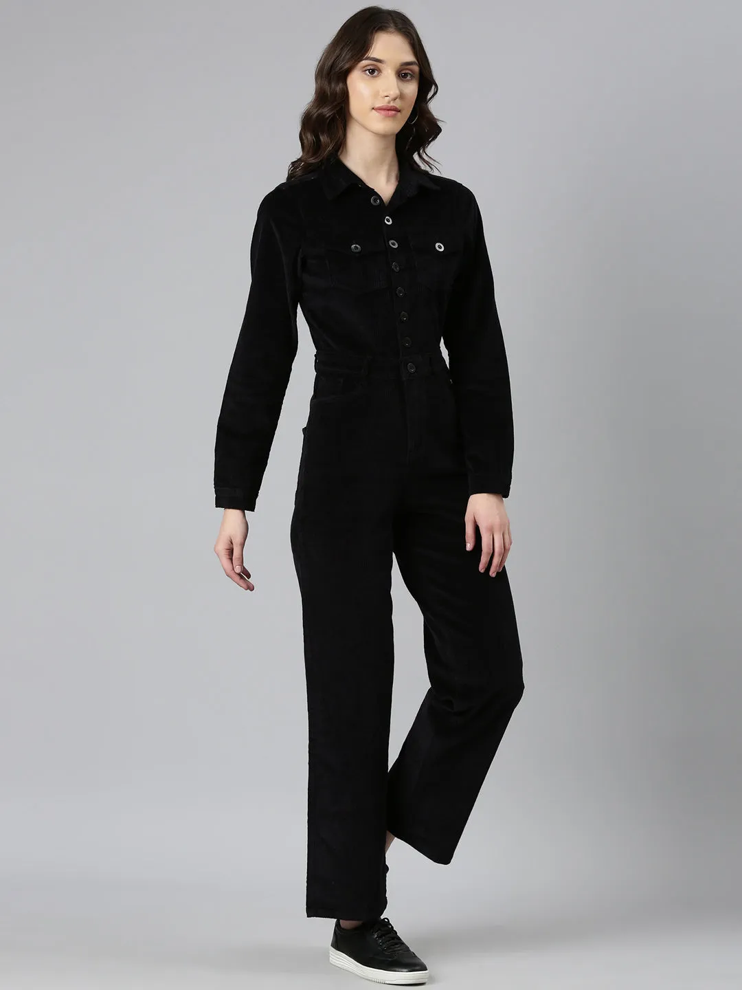 Women Black Solid Jumpsuit