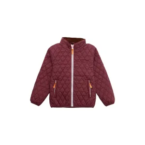 Women's Quilted Puffer Jacket in Cranberry