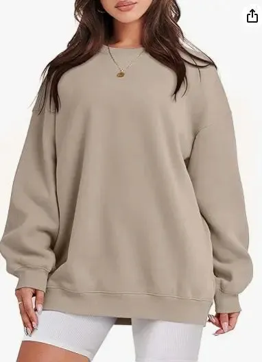 Women's Solid Color Long Sleeved Sweatshirt